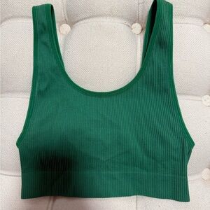 Sunday Best Emerald Ribbed Tank Top